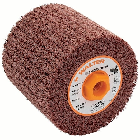 Walter Surface Technologies 4-1/4 in. x 4 in. x 5/8-11 Coarse Blendex Drum 07M342